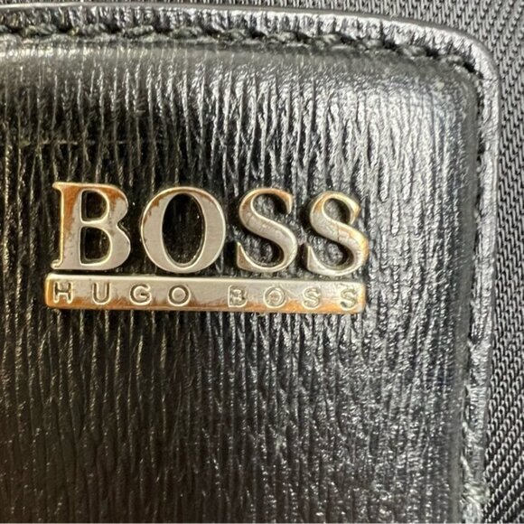 BOSS Hugo Boss black crossbody flap messenger bag - Picture 13 of 16